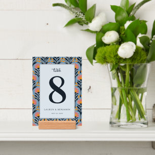 Sophisticated Blue Floral Border Holder