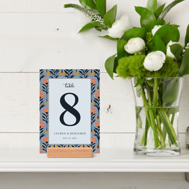 Sophisticated Blue Floral Border Holder (Insitu 4)