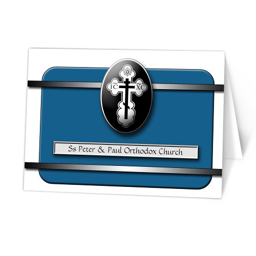 Sophisticated Blue Orthodox Card