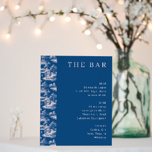 Sophisticated Blue Pastoral Illustration Foam Board