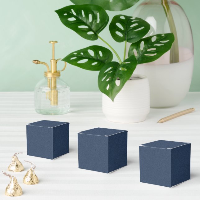 Sophisticated Blue Textured Celebration Favor Boxes (Multiple)
