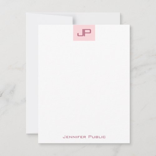 Sophisticated Blush Pink Monogram Clean Template