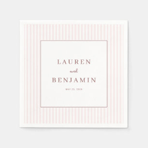 Sophisticated Blush Pink Stripes Napkins