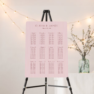 Sophisticated Blush Pink Table Planner Foam Board
