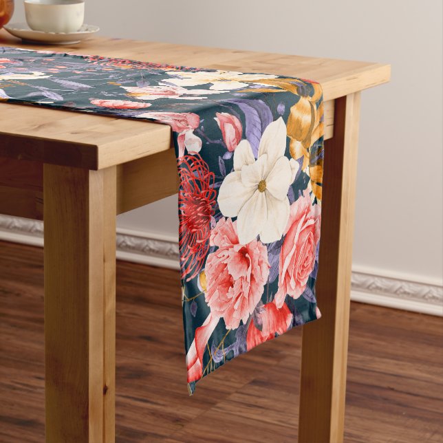 Sophisticated Boho Floral Medium Table Runner (In Situ)