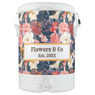 Sophisticated Boho Floral Party Beverage Cooler
