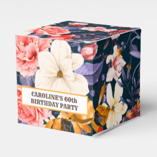 Sophisticated Boho Floral Party Favor Boxes