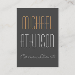 Sophisticated Bold Text Creative Unique Business Card