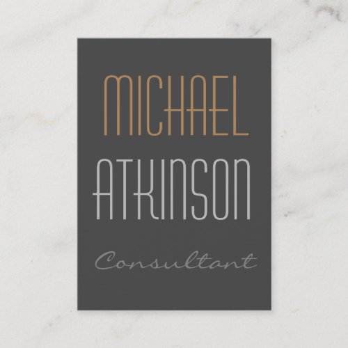 Sophisticated Bold Text Creative Unique Business Card