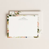 Sophisticated Botanical Floral Frame Note Card