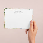 Sophisticated Botanical Floral Frame Note Card<br><div class="desc">Sophisticated botanical floral border,  personalized note card. Card features template text line for name.</div>