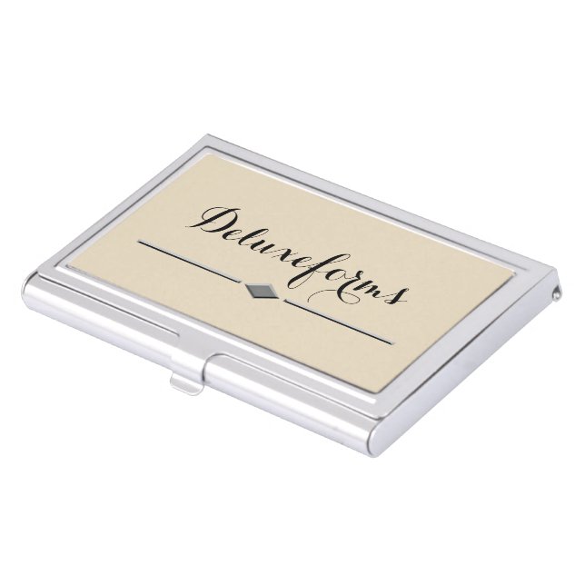 Sophisticated Boulder Diamond Line Business Card Holder (Front)