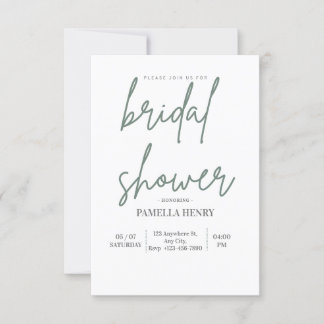 Sophisticated Bridal Shower Invitation