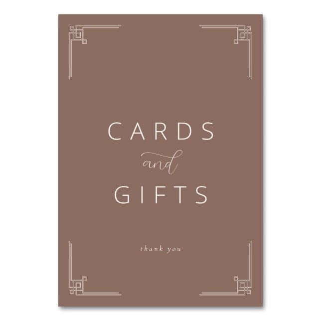 Sophisticated Brown Minimalist Gratitude Card (Front)