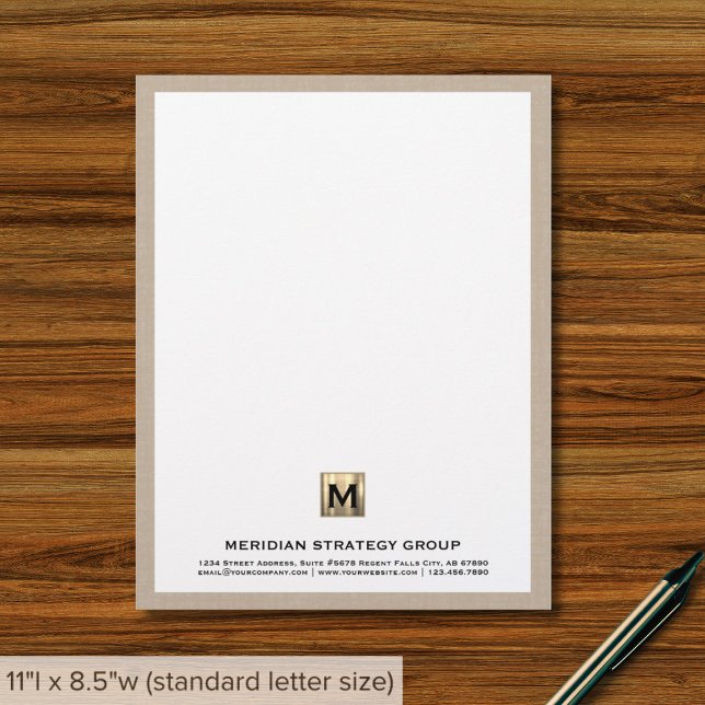 Sophisticated Business Branded Letterhead (Creator Uploaded)