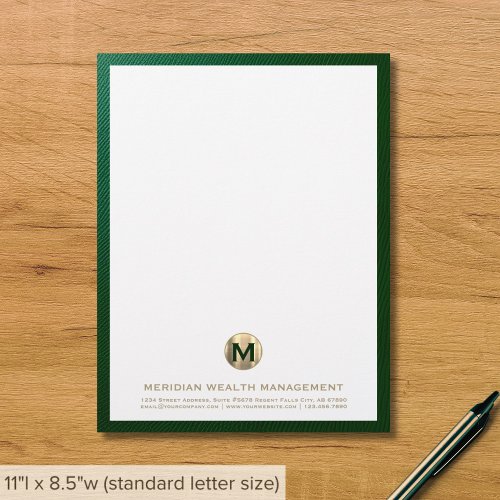 Sophisticated Business Monogram Letterhead