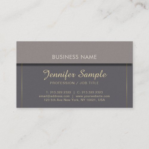 Sophisticated Businessman Consultant Luxury Plain Business Card