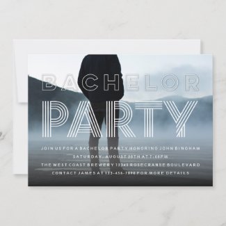 Sophisticated Chic Bachelor Party Photo Invitation