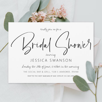 Sophisticated Chic Bridal Shower Invitation by beckynimoy at Zazzle