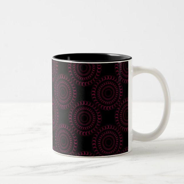 Sophisticated Chic Mug, Magenta Two-Tone Coffee Mug (Right)