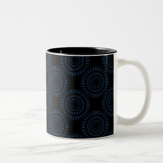 Sophisticated Chic Mug, Royal Blue Two-Tone Coffee Mug (Right)