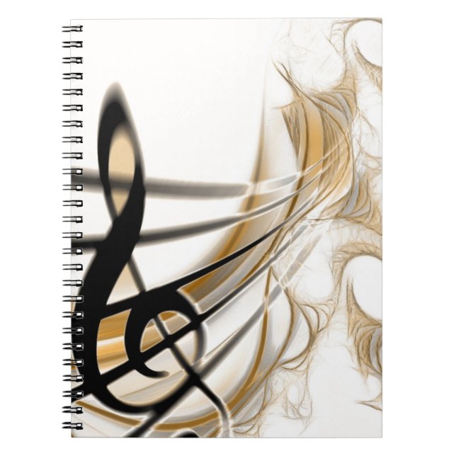 Sophisticated classic music sheet design accessory notebook (Front)