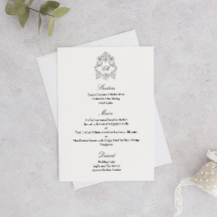 Sophisticated Classic Script Black & White Menu