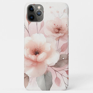 Sophisticated Classy Delicate Watercolor Flowers iPhone 11 Pro Max Case