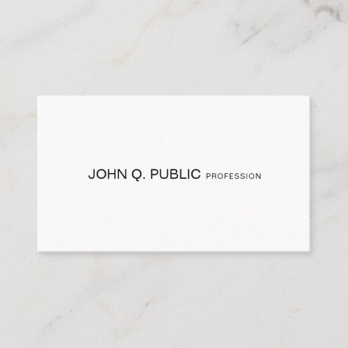 Sophisticated Clean Modern Professional Plain Business Card