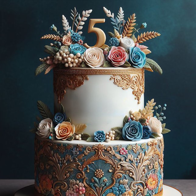 SOPHISTICATED COLORFUL 5TH WEDDING ANNIVERSARY  INVITATION (Creator Uploaded)