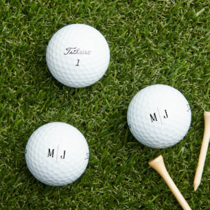 Sophisticated Customizable Monogram Initials Gift Golf Balls