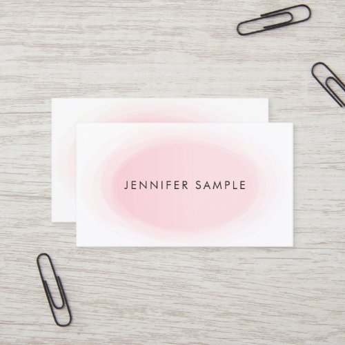 Sophisticated Design Clean Plain Blush Pink Business Card