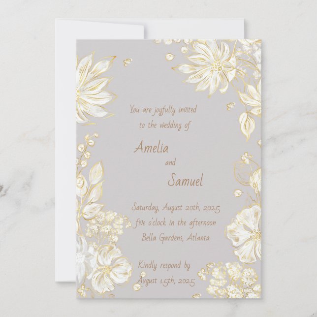 Sophisticated design invitation (Front)