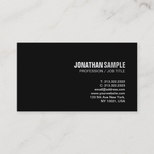 Sophisticated Design Modern Clean Plain Luxury Business Card