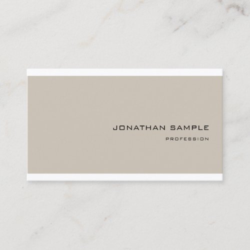Sophisticated Design Trendy Simple Modern Plain Business Card