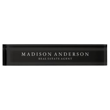 Sophisticated | Desk Name Plate by FINEandDANDY at Zazzle