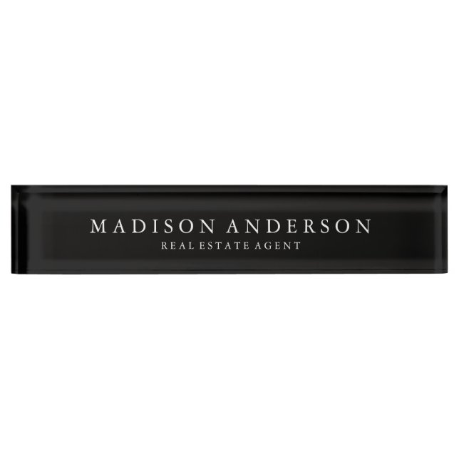 Sophisticated | Desk Name Plate (Front)
