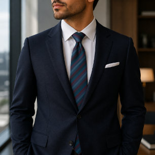 Sophisticated Diagonal Striped Pattern Neck Tie