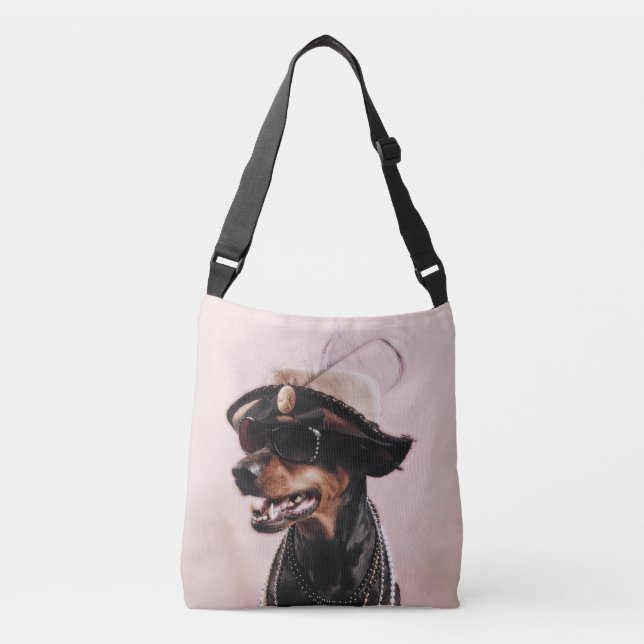 Sophisticated Doberman Crossbody Bag (Front)