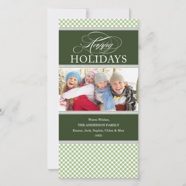 SOPHISTICATED DOTS | HOLIDAY PHOTO CARD (Front)
