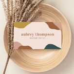 Sophisticated Earthy Modern Abstract Business Card<br><div class="desc">Organic abstract shapes with earthy colors.</div>