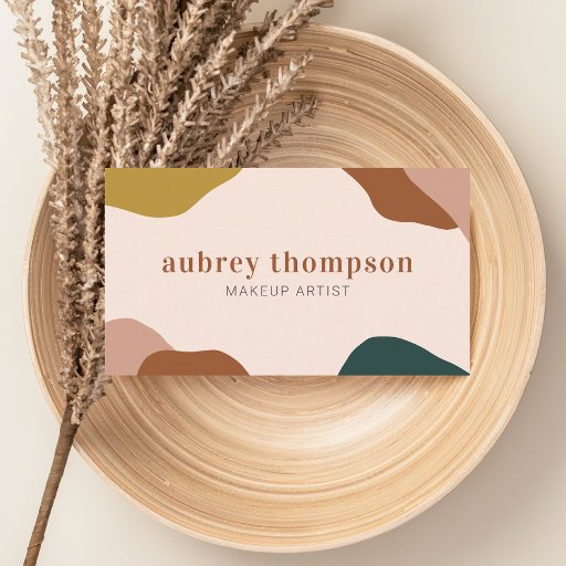 Customizable Sophisticated Earthy Modern Abstract Business Card