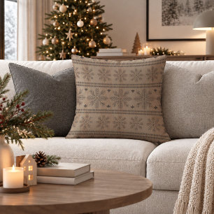 Sophisticated Earthy Scandinavian Winter Pillow Ar