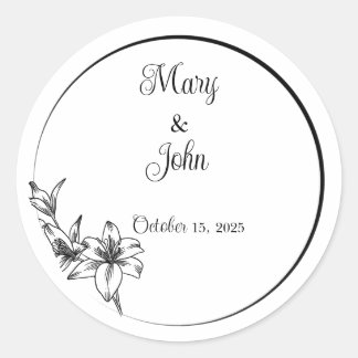 Sophisticated Elegance Classic Round Sticker