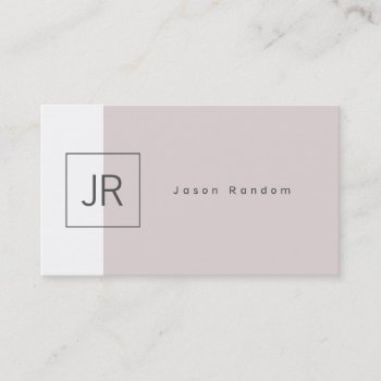 Sophisticated Elegance Split Style Dark Tan Business Card by TwoFatCats at Zazzle