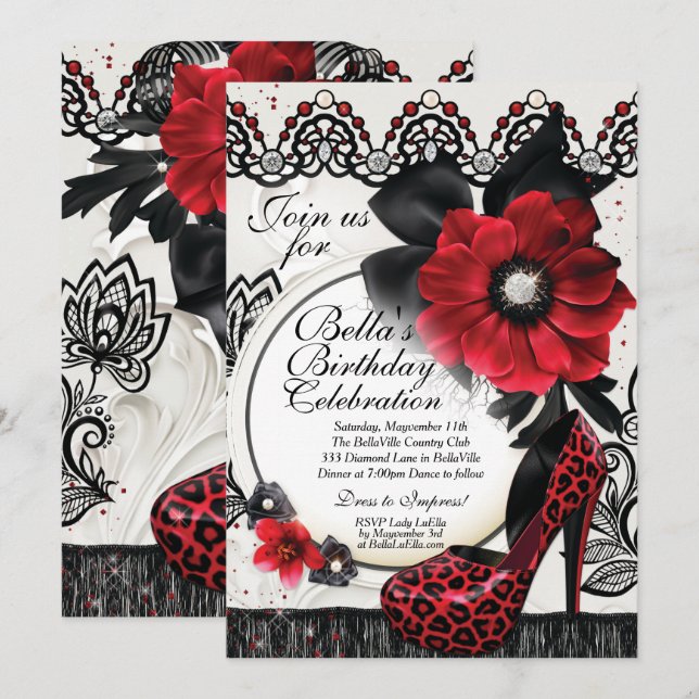 Sophisticated Elegant Party Invitations (Front/Back)