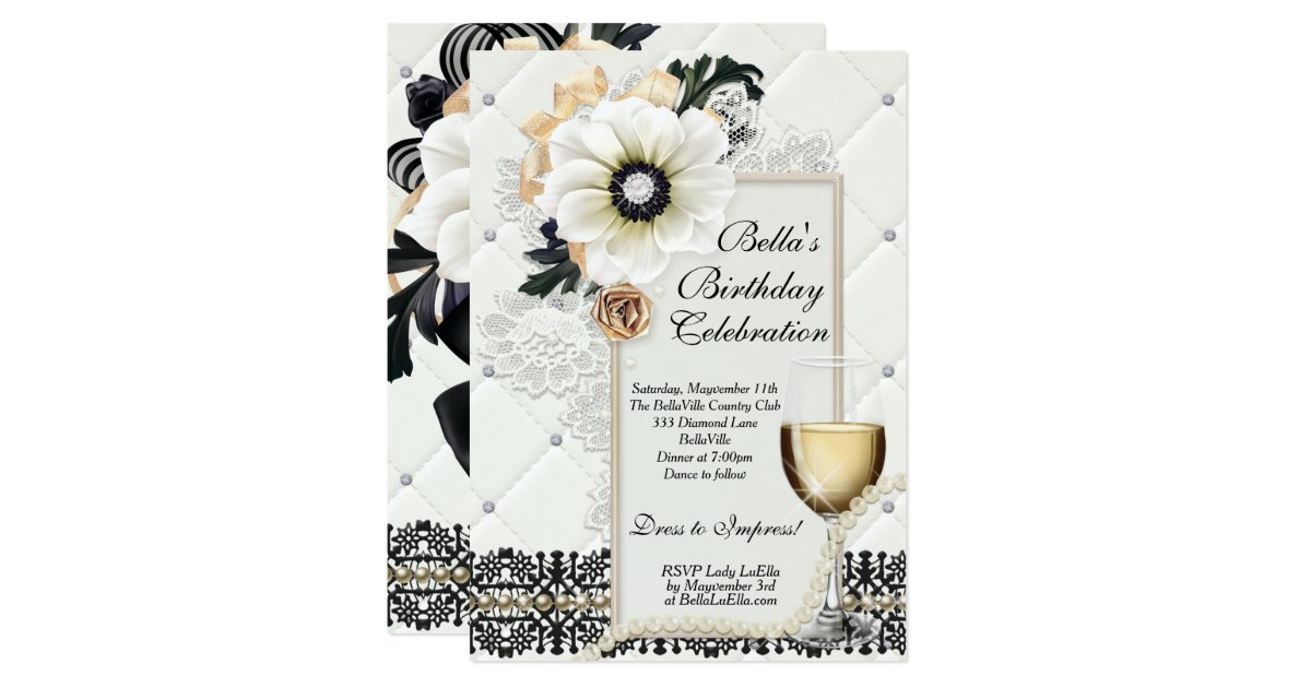 Sophisticated Elegant Party Invitations