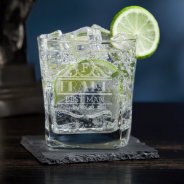 Sophisticated Engraved Rockefeller Vodka Glass at Zazzle