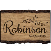 Sophisticated Engraved Wooden Housewarming Sign (Front)