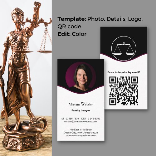 Sophisticated Family Lawyer Business Card